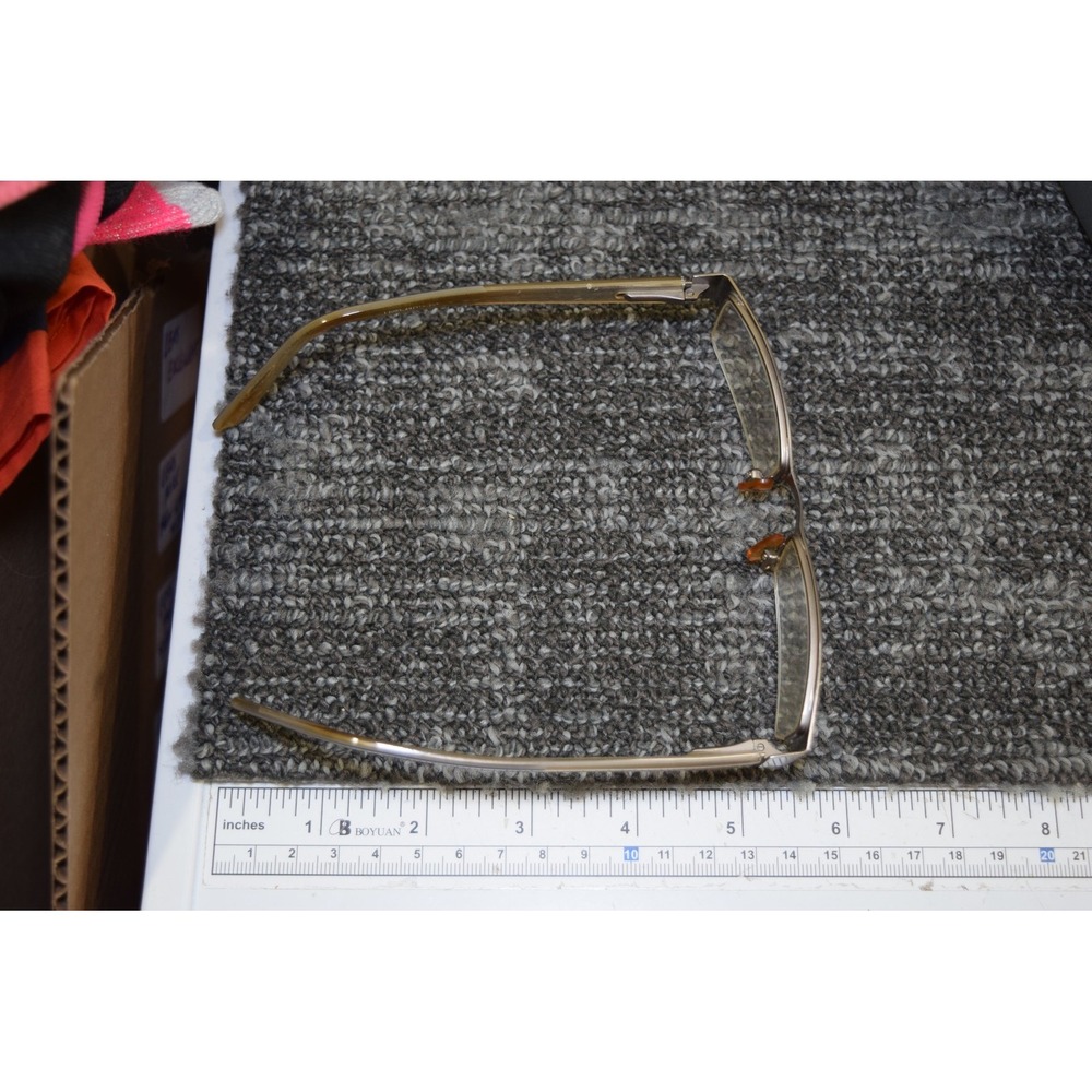 Rare Agame Agape 1001 Brushed Metal Half Rim Eyeglasses Japan Made - Picture 5 of 15